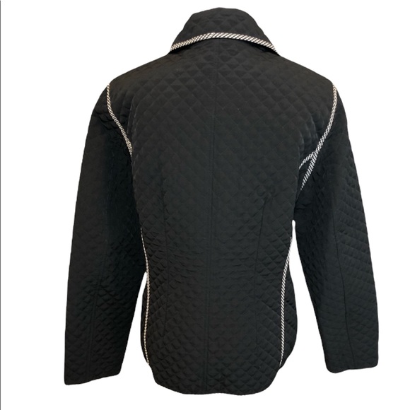 Esprit Black Quilted Coat with Black/White… - Picture 4 of 6